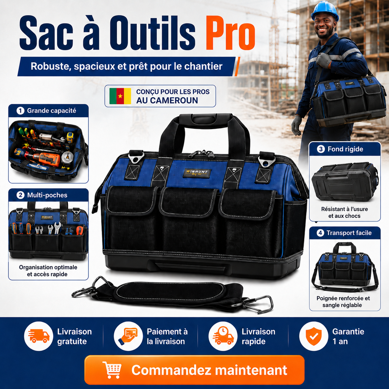 Sac à Outils Pro – Organisez Tout, Travaillez Plus Vite