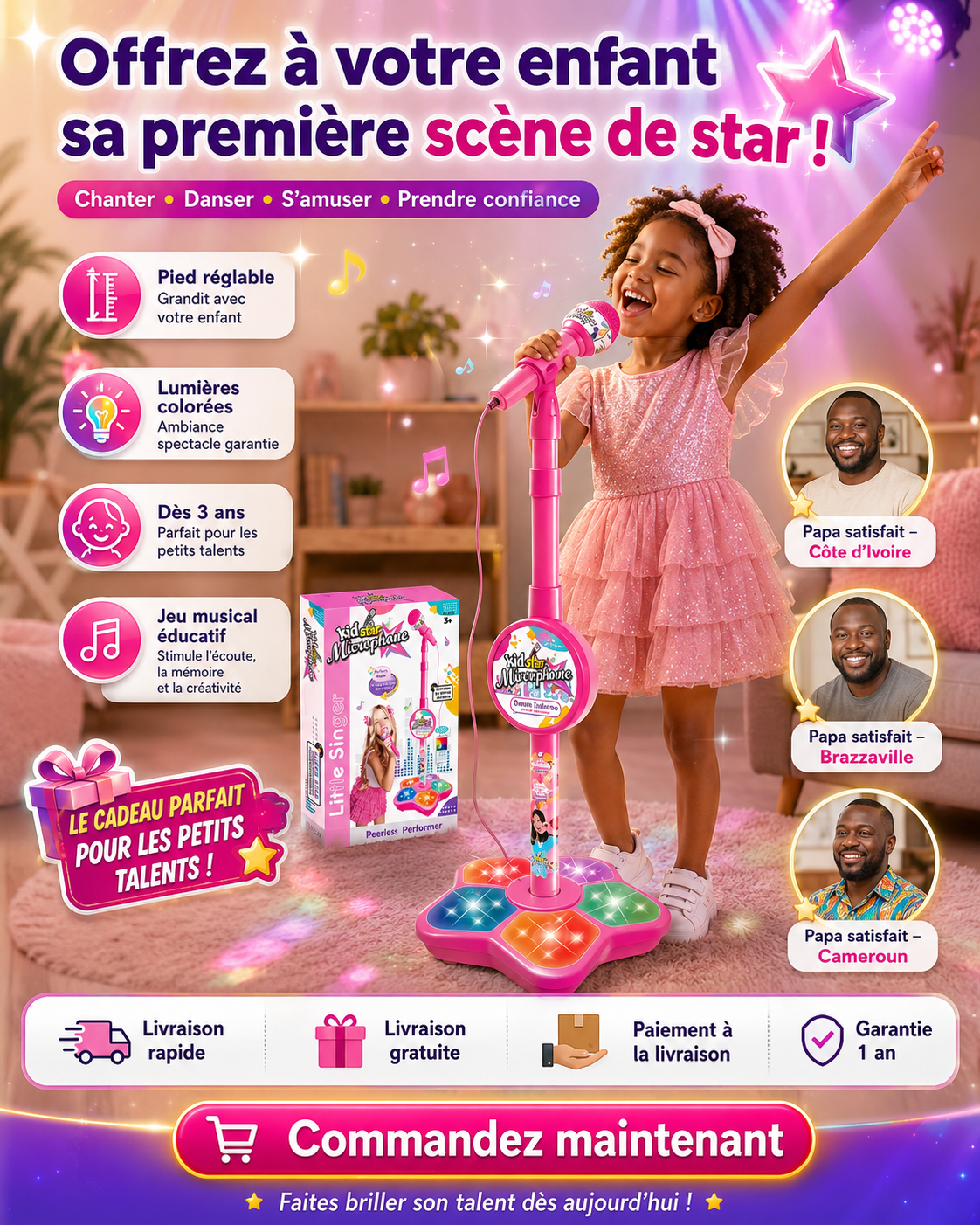 Set Karaoké Enfant Lumineux™ – Révélez la Star en Votre Enfant ! ci