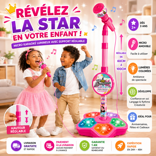 Set Karaoké Enfant Lumineux™ – Révélez la Star en Votre Enfant