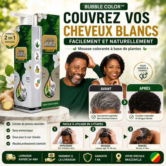 Bubble Color™ – Couvrez Vos Cheveux Blancs et Rajeunissez Votre Apparence