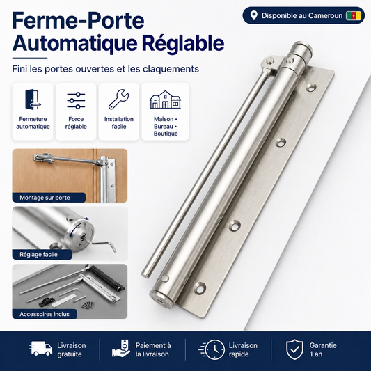 Ferme-Porte Anti-Claquement Inox
