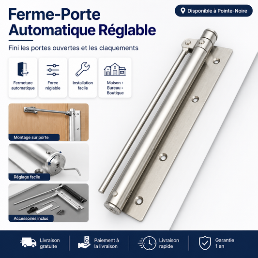 Ferme-Porte Anti-Claquement Inox