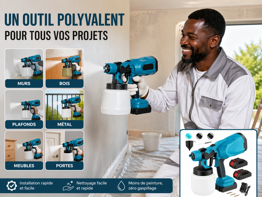 Pulvérisateur électrique sans fil avec2 batteries gratuites