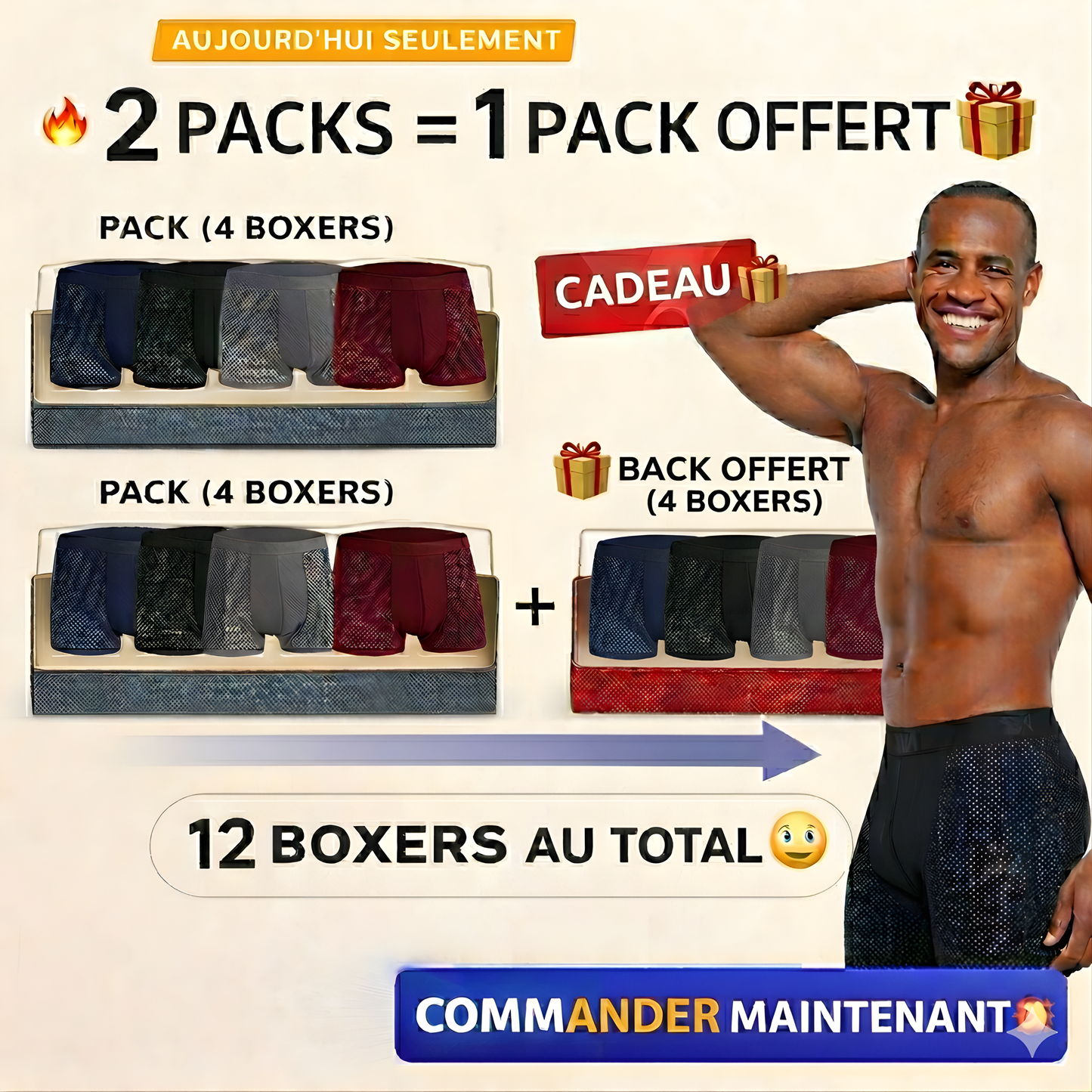 4 BOXERS BAMBOU = PRIX DE 1 ⚡ | BAMBOOWEAR 🌿